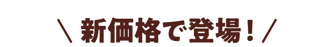新価格で登場